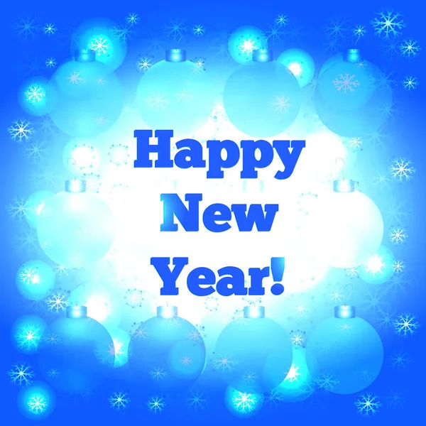 Happy New Year Decorative Card — Stock Vector