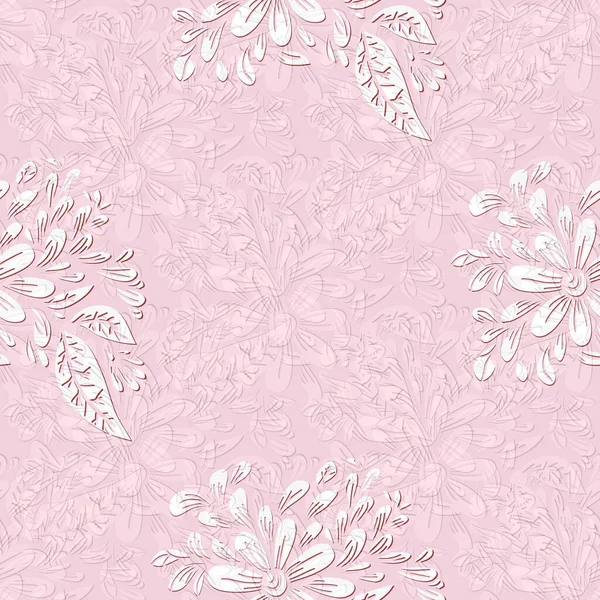 Lumière Sans Couture Fond Floral Doux — Image vectorielle