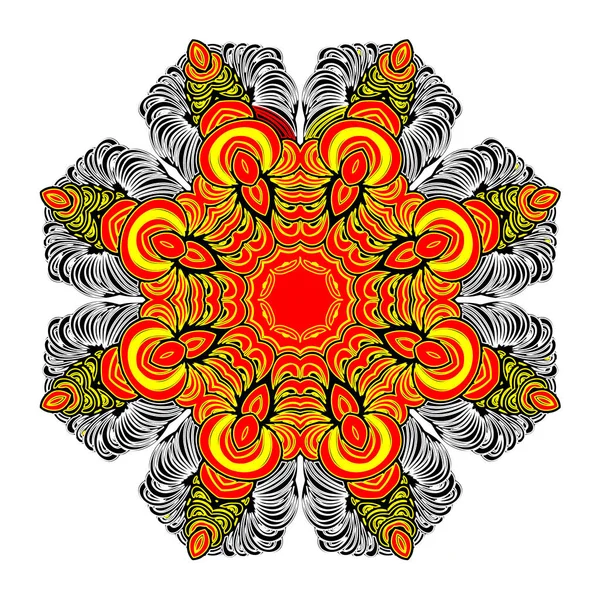 Patrón Mandala Redondo Decorativo Abstracto — Vector de stock