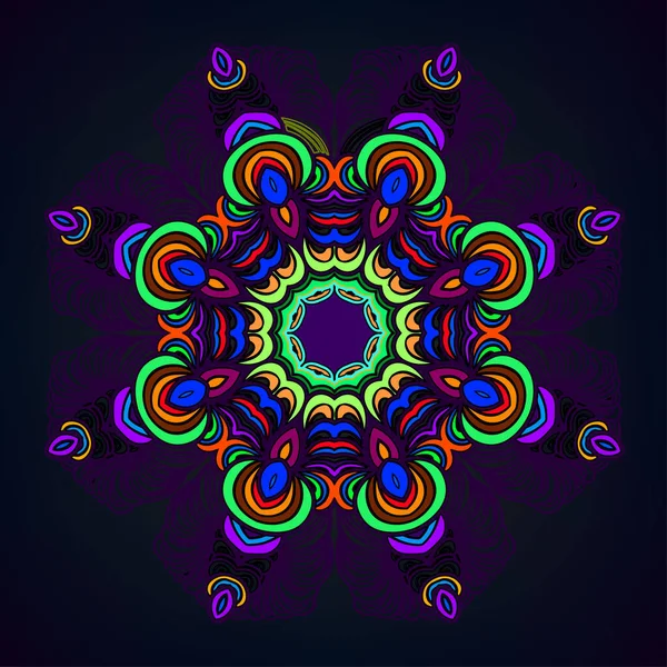 Encaje Patrón Elegante Círculo Mandala — Archivo Imágenes Vectoriales
