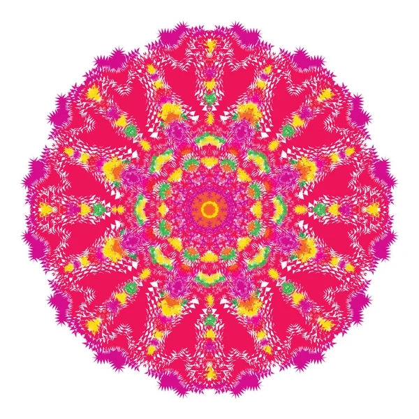 Lacy Zarif Bir Daire Çiziyor Mandala — Stok Vektör