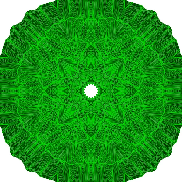 Abstract Green Mandala Ornament Background — Stock Vector