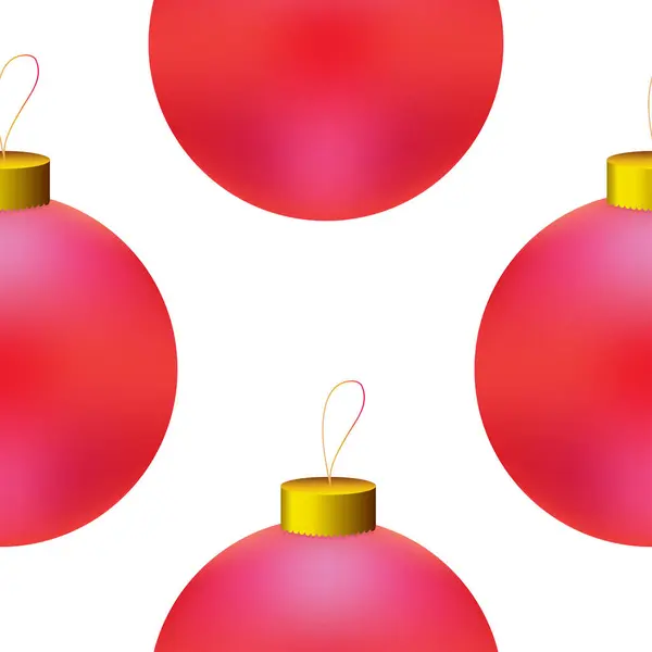 Πρωτοχρονιά Διακοσμητικό Φόντο Απρόσκοπτη Υφή Χριστουγεννιάτικες Μπάλες — Διανυσματικό Αρχείο