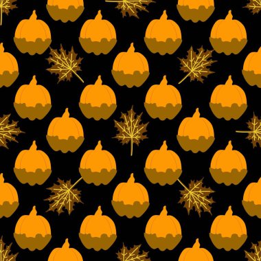 Tatlı cadılar bayramı öğeleriyle kusursuz desen.