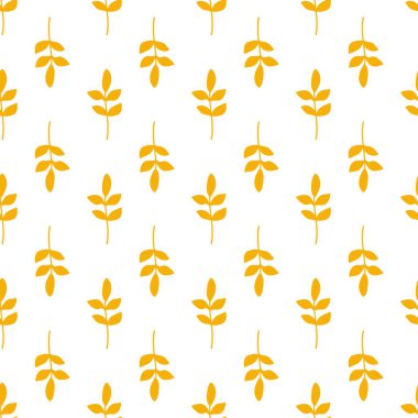 Renkli düşme yapraklı kusursuz vektör deseni.