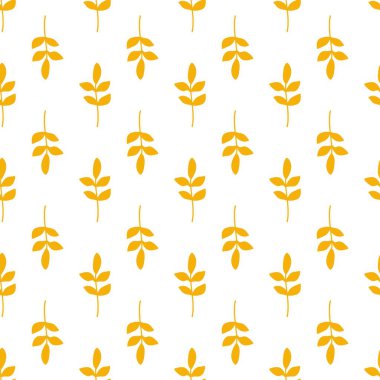 Renkli düşme yapraklı kusursuz vektör deseni.