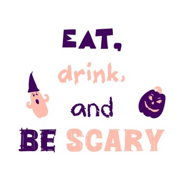 Hoş bir Cadılar Bayramı tasarımı ve ilham verici bir alıntı..