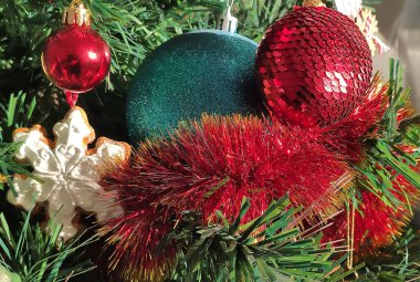 Noel ağacı şenlik detaylarıyla dolu rahat bir ev..