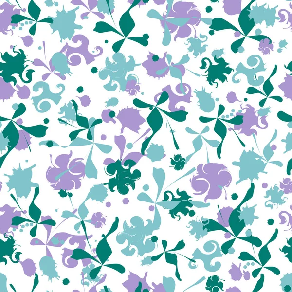 Abstrakter Hintergrund Nahtlose Muster Mit Vektorblumen Ornament Fliese Endlose Texturen — Stockvektor