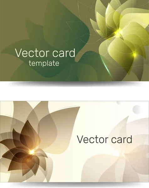 Visitenkarten-Vorlage in gelber Farbe mit floralem Ornament. Textrahmen. Webdesign-Elemente. — Stockvektor
