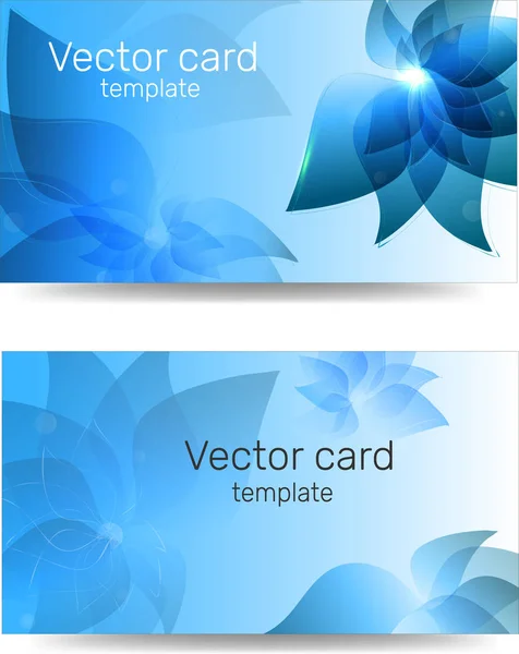 Modelo de cartões de visita na cor azul com um elemento de design. Quadro de texto. Elementos de Web design . — Vetor de Stock