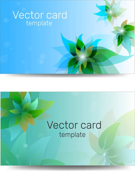 Plantilla de tarjetas de visita en color azul con un elemento de diseño. Marco de texto. Elementos de diseño web . — Vector de stock
