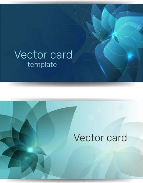 Modelo de cartões de visita na cor azul com um elemento de design. Quadro de texto. Elementos de Web design . — Vetor de Stock