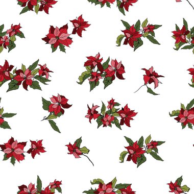 Açık renkli kırmızı çiçek desenleri üzerinden. Süsleme için fayans, kartları ve ambalaj kağıdı dekorasyon