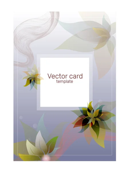 Textvorlage Plakat Mit Corporate Identity Vektor Floraler Farbverlauf Hintergrund Violetten — Stockvektor