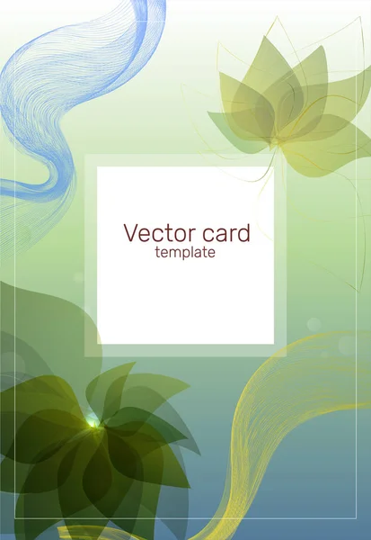 Modelo Texto Cartaz Com Ornamento Floral Estilo Elegante Corporativo Fundo — Vetor de Stock