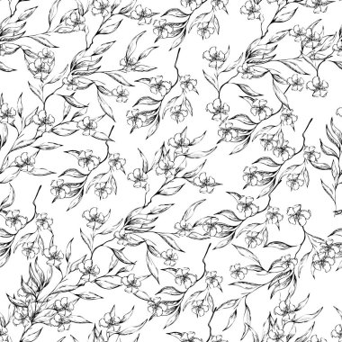 Kontur çiçek basit arka plan. Işık çiçek doku çizilmiş. Kumaş, fayans ve kağıt ve duvar duvar kağıdı dekorasyon için vintage gökkuşağı.