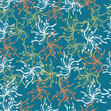 Vektör çiçek süsleme çini ile sorunsuz arka plan. Sonsuz doku tasarım, reklam, afiş için