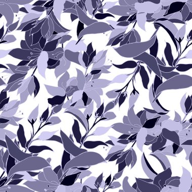 Vektör çiçek mor süs ile Çiçek arka plan. Tasarımınız, karonuzve kumaşınız için sonsuz doku.