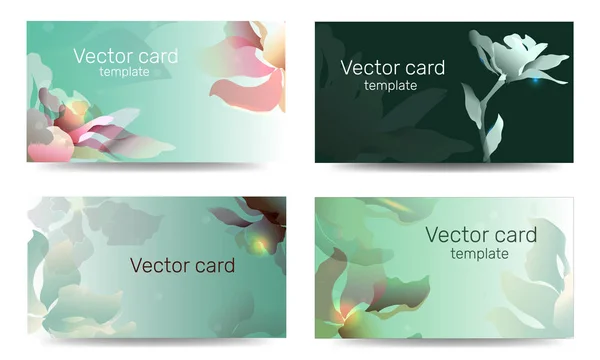 Шаблон визитных карточек зеленого цвета с элементом дизайна. Текстовый кадр. Элементы веб дизайна . — стоковый вектор