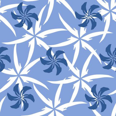 Mavi arka plan üzerinde açık soyut desen. Tasarımınız, reklamınız, posterleriniz için kusursuz doku.