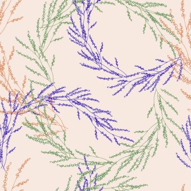 Dikişsiz tekstil dokusu. Çiçek süsü. Tasarım, reklam, posterler için sonsuz vintage doku.