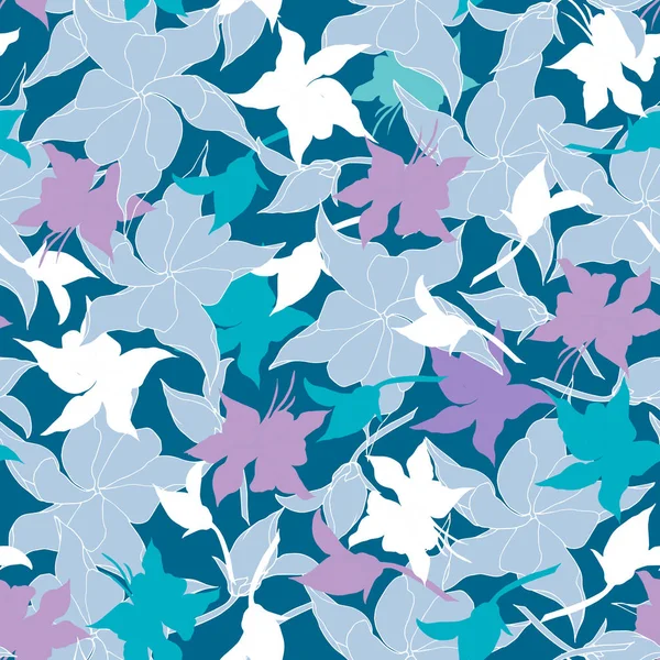 Blumiger Hintergrund Aus Zartrosa Und Lila Blüten Leichte Textur Für — Stockvektor