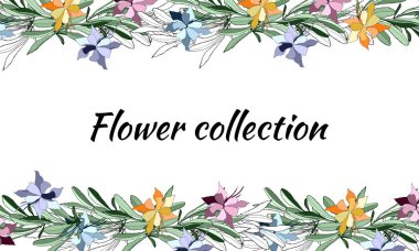 Bahar çiçekli kart. Vintage desen. Dekorasyon, kağıt, kartlar, selamlar için çizilmiş kontur çiçekleri. Vektör çizimi