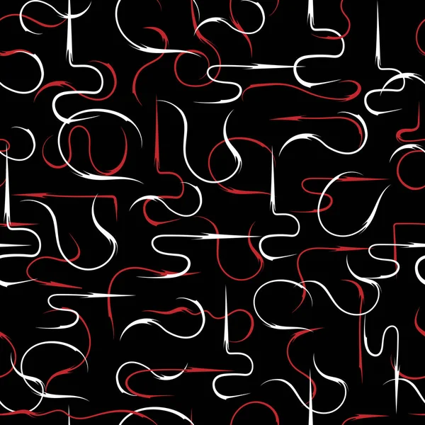 Безшовний візерунок білих стріл на чорному тлі. Нескінченна текстура. Векторні ілюстрації — стоковий вектор
