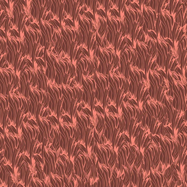 无缝红柳条花纹 床上用品用手绘波纹质感 — 图库矢量图片