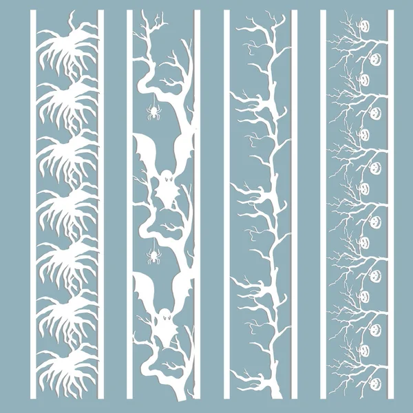 Panel with a Pattern of Leaves and Flowers. Cut Out of Paper. Set of  Bookmark Templates Stock Vector - Illustration of leaves, bookmark:  163617069