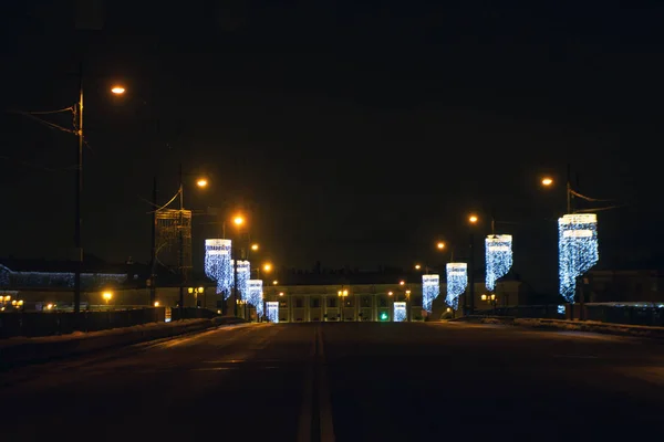 Luzes Festivas Cidade — Fotografia de Stock