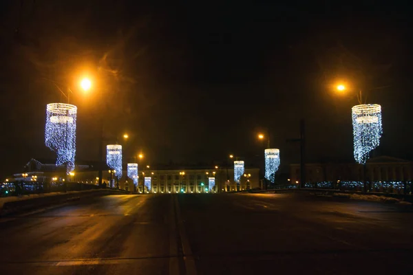 Luzes Festivas Cidade — Fotografia de Stock