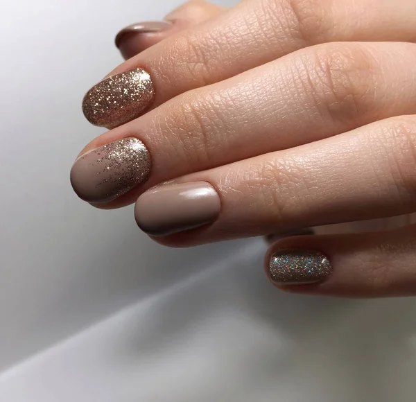 Manicure Różnych Kolorach Paznokcie Kobiece Manicure — Zdjęcie stockowe