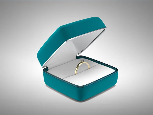 Anello Nuziale Una Bella Confezione Regalo Rendering Immagine Modello — Foto Stock