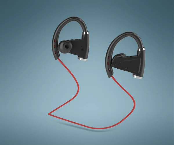 无线耳机 蓝牙耳机3D图像 — 图库照片
