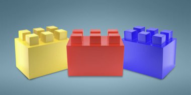 İnşaat 3D modeli. 3D eğitici oyunlar. 3d resim.