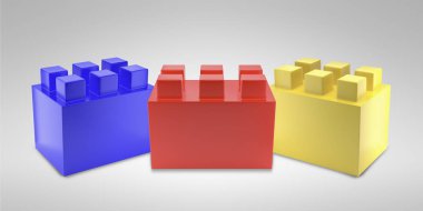 İnşaat 3D modeli. 3D eğitici oyunlar. 3d resim.