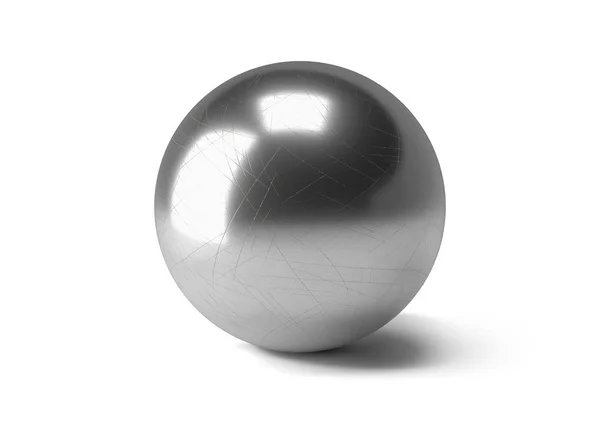 Metal Ball Model Chrom Circle Render Single Bearing Image — Stock Photo, Image