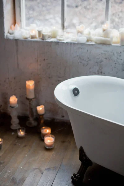 Loft iç romantik banyo