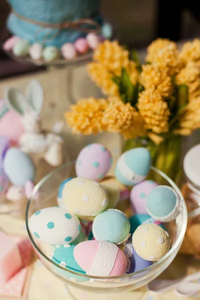 Cute Easter table setting — Stock Photo, Image