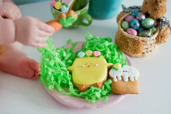Cute easter cookies — Stock Photo, Image