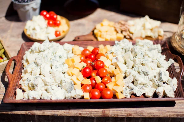 Läckra ost tabell — Stockfoto