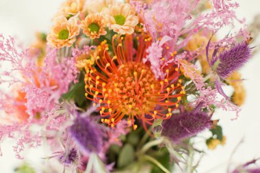 parlak düğün buketi