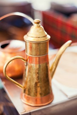 Vintage bakır çaydanlık