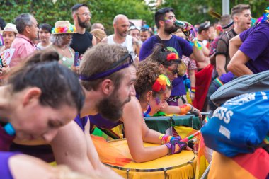 Madrid, İspanya - 07 Temmuz 2019 - Gay Pride, Orgullo Gay Parade Mus