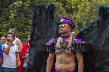 Madrid, İspanya - 07 Temmuz 2019 - Gay Pride, Orgullo Gay Parade Bla