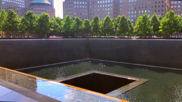 New York 911 Memorial Havuzu — Stok video