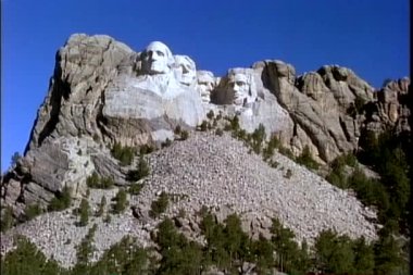 dört Amerikan başkanları heykelleri detaylı çekim