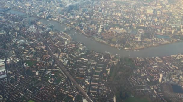 Vuelo Londres Inglaterra Con Towerbridge — Vídeo de stock